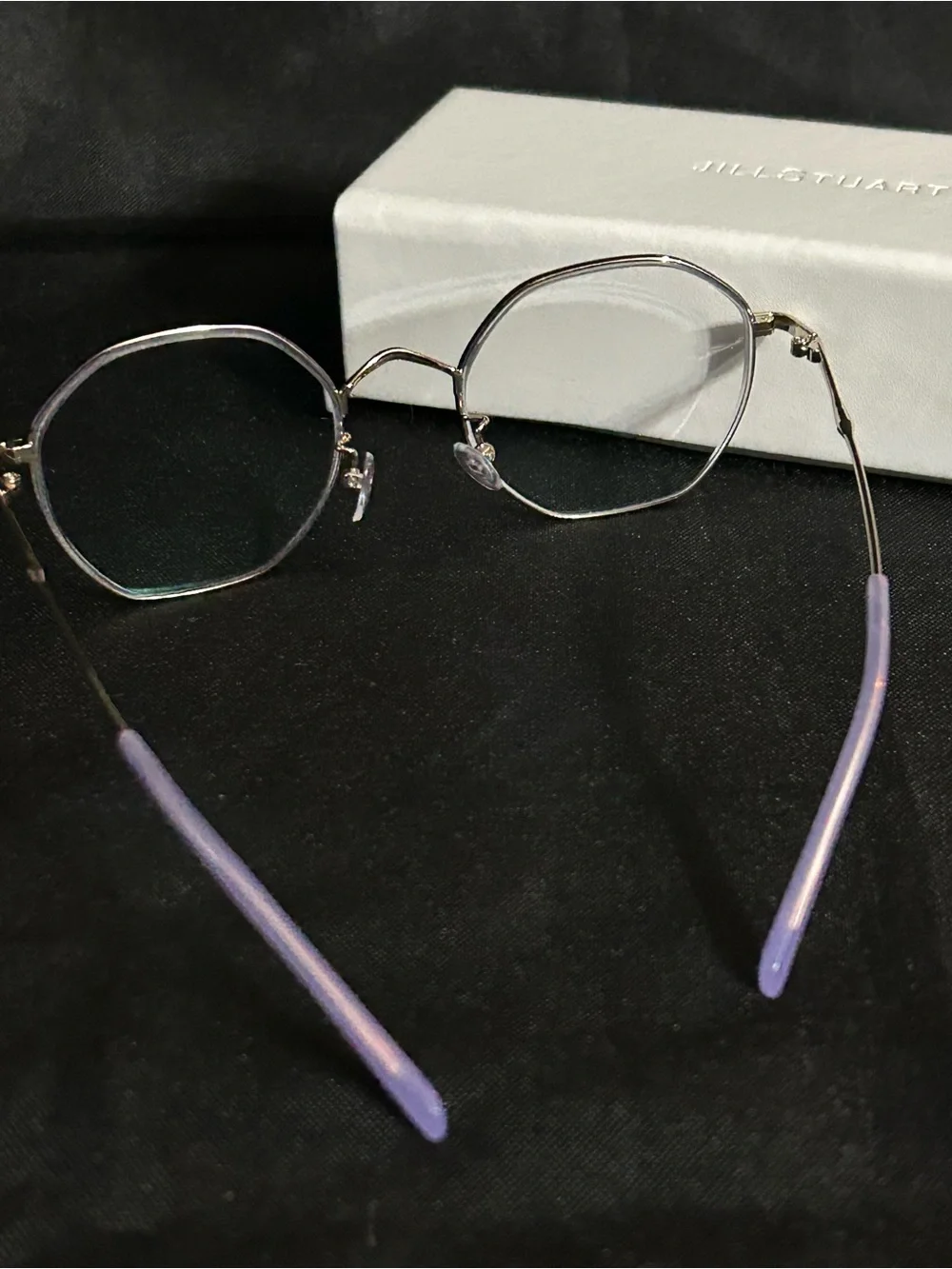 Jill Stuart Purple Eyewear Metal Frames With Case